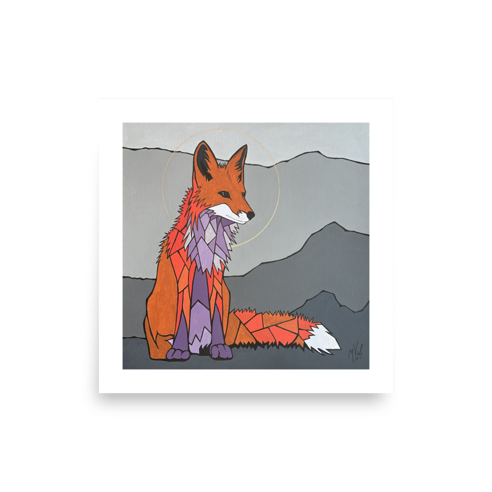 Vulpes Divinus, The Divine Fox | 12x12" Print - Image 5