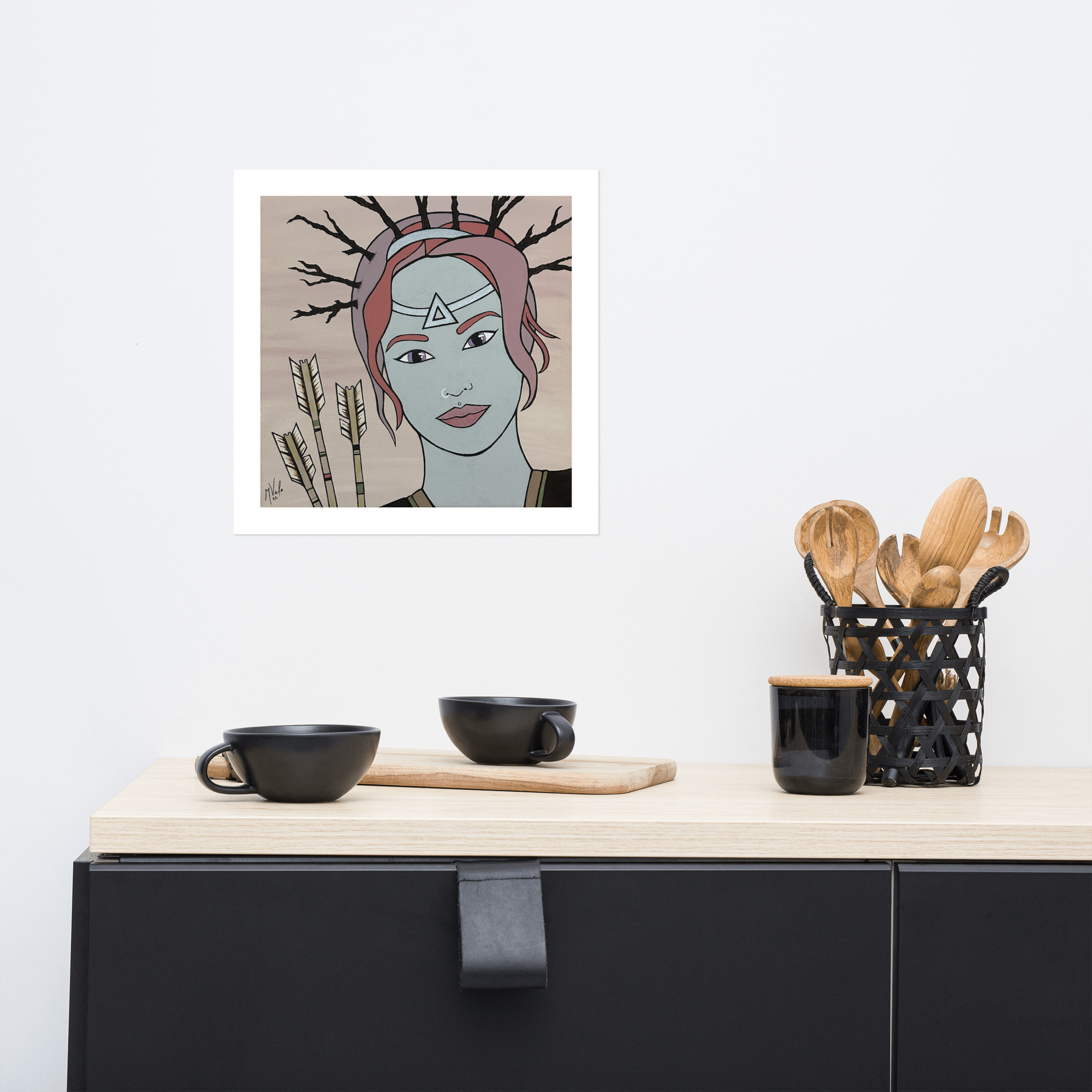 Nela, The Huntress | 14x14" Print - Image 3