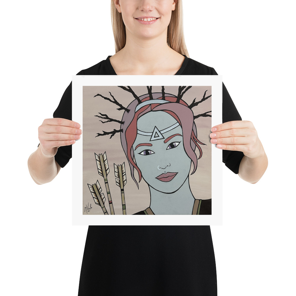 Nela, The Huntress | 14x14" Print - Image 2