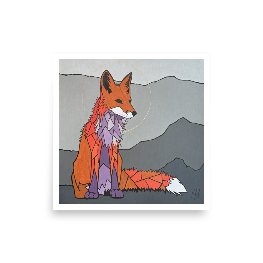 Vulpes Divinus, The Divine Fox | 12x12" Print